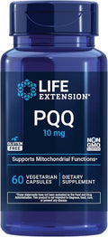 Life Extension PQQ Caps – Pyrroloquinoline Quinone, 10 mg – Promotes the Growth of New Mitochondria, ATP, Energy Support – Gluten-Free, Non-GMO, Vegetarian – 60 Capsules