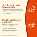 Doctor's Recipes Turmeric Curcumin with Black Pepper Extract, High Absorption Ultra Potency Turmeric Supplement with 95% Curcuminoids, Comfort and Immune Support, Vegan, Non-GMO, 120 Caps