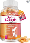zooone Advanced Joint Support Supplement with Glucosamine, Chondroitin, Turmeric & MSM - 120 Tablets for Back, Knee, Hand Bone Health