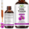Milk Thistle Liquid Drops,Milk Thistle Supplement for Liver Wellness,Digestive Health,Liquid Pure Vegan Milk Thistle Extract 600 mg per Serving,Sugar & Alcohol-Free,Non-GMO, 2.02 Fl Oz