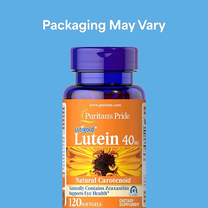 Puritan's Pride Premium Lutigold™ Lutein Carotenoid 40mg with Zeaxanthin for Men and Women, Dietary Supplement for Eye Health Support, 8 Month Supply, 120 Easy-to-Swallow Softgels, 2 Pack
