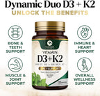 D3 K2 Vitamin - 5000 IU D3 Per Serving - High Potency Vitamin D3 Supplement - Advanced 2-in-1 Complex Vitamin D & Vitamin K2 (MK7) - Easy to Swallow, Bone & Immune Support - USA Bottled - 120 Softgels