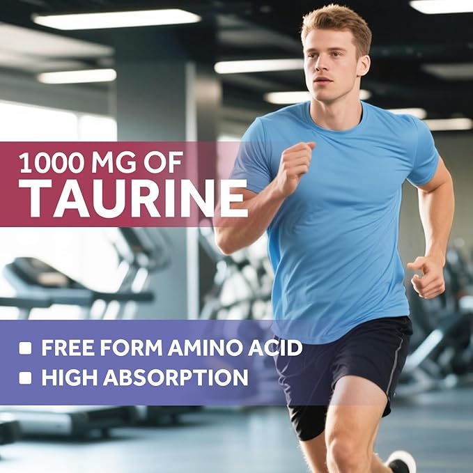 Doctor's Recipes Taurine Supplement 1000mg, Amino Acids Supplement with Vitamins B1, B2, B6, Folate, Methyl B12, Non-GMO, No Gluten & Soy, Support Heart, Visual, Nerve Health, 120 Veggie Capsules