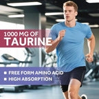 Doctor's Recipes Taurine Supplement 1000mg, Amino Acids Supplement with Vitamins B1, B2, B6, Folate, Methyl B12, Non-GMO, No Gluten & Soy, Support Heart, Visual, Nerve Health, 120 Veggie Capsules