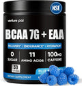 Sugar Free 7g BCAA + EAA Powder | Supports Muscle Recovery, Growth, Strength & Endurance – 9 Essential Amino Acids with L-Glutamine, Caffeine, Vitamin & Electrolyte for Energy & Hydration, Gluten Free