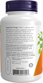 Now Foods Milk Thistle Extract 750 mg Silymarin (600 mg), Maximum Strength - 90 Veg Capsules