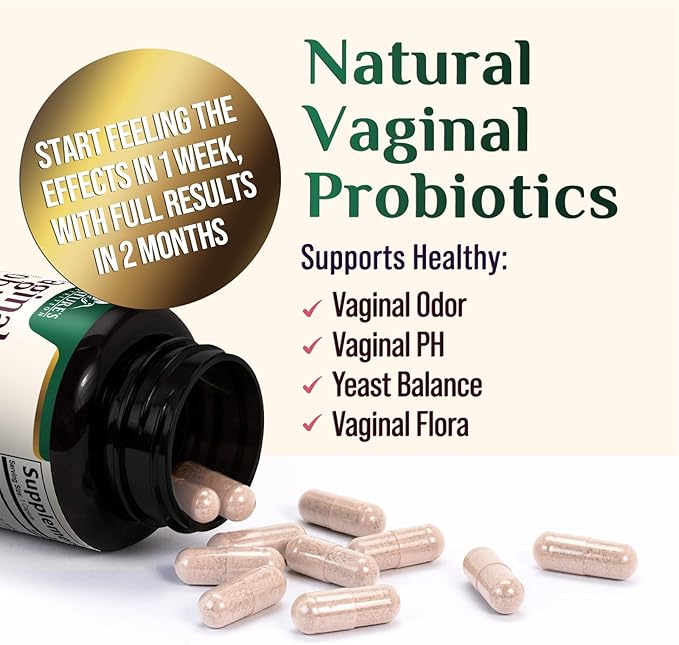 Probiotics 50 Billion CFU per Serving - 10 Strains & Prebiotics - Supports Women's pH Balance, Digestive, UT & Feminine Health - SVag Women Health Supplements - Shelf Stable Bottled USA - 60 Capsules