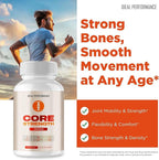 Core Strength Supplement Pills, Core Strength Capsules - All Natural Formula to Fortify Bones, Movement & Bolster Flexibility, CoreStrength Premium Health & Wellness Support Reviews (3 Pack)