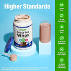Orgain Whey Protein Powder, Creamy Chocolate Fudge - 21g Grass Fed Dairy Protein, 5g BCAAs, 4g Prebiotic Fiber, 2g Sugar, No Added Hormones, Gluten Free, Kosher, For Shakes & Smoothies - 1.82lb