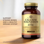 Solgar Calcium Magnesium Plus Zinc, 100 Tablets (Pack of 3) - Promotes Healthy Bones and Teeth - Supports Nerve & Muscle Function - Non-GMO, Vegan, Gluten Free, Dairy Free, Kosher - 100 Total Servings