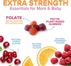 Folic Acid Gummies for Women - Folate 785 mcg Per Serving - Essential Prenatal Vitamins for Mom & Baby, Vegan Folic Supplement Gummy, Daily B9 Vitamin, Before During After Pregnancy - 60 Gummies