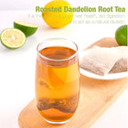 50 Bags Roasted Dandelion Root Tea Bags, 2.5/Bags, Natural Dried Dandelion Root, Health Herb Dandelion Tea Loose Leaf, Caffeine Free