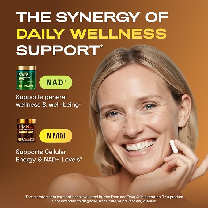 NMN Supplement 1000mg & Liposomal NAD+ Supplement with Resveratrol – Supports Cellular Energy & NAD+ Levels – Third-Party Tested