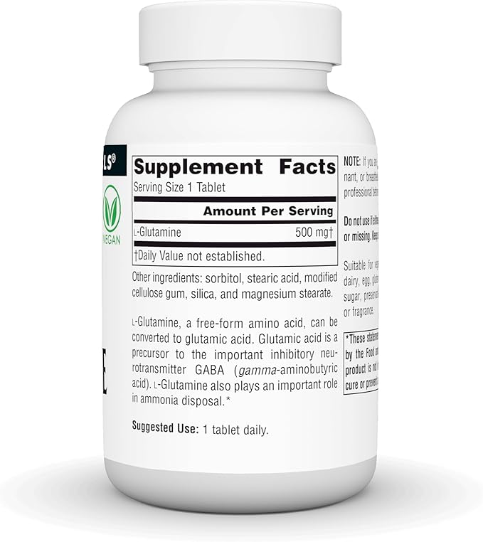 Source Naturals Free Form L-Glutamine - 500mg - 100 Tablets