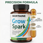 Mortaine Grow Spark Supplement, Nutrient Support Blend with Vitamin K2, Magnesium & Zinc for Bone Support - 60 Capsules