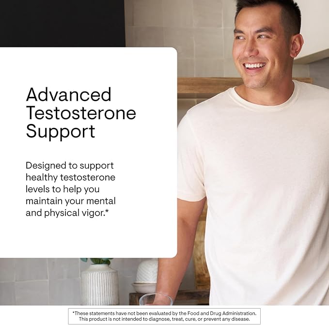 THORNE - Advanced Testosterone Support - Men's Health Supplement - Supports Healthy Testosterone Levels & Muscle Fatigue* - with Ashwagandha, Shilajit & Zinc - Third-Party Certified - 60 Capsules