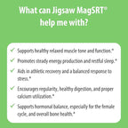 Jigsaw Health MagSRT | Magnesium Supplement with Vitamin B6, Folate & B12 | 240 Tablets | 60 Servings