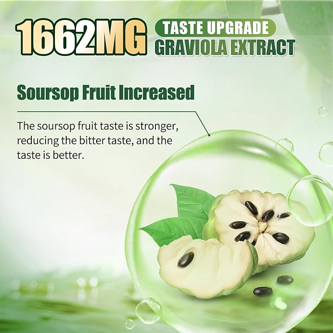 Soursop Bitters Liquid for Digestive Health,Gut Detox&Cleanse,Antioxidant,Immune Support,Skin Health-Pure 15 Herb Guanabana Tea with Black Seed,Moringa & Turmeric,98% High Absorption,Non-GMO 16 fl oz