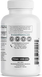 Bronson Zinc Glycinate 30mg Chelated Superior Absorption 100% Chelated Formula Non-GMO, 240 Vegetarian Capsules