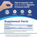 Florastor Probiotics for Digestive and Immune Health, 100 Capsules, Probiotics for Women & Men, Helps Flush Out Bad Bacteria, Boosts The Good with Our Unique Strain Saccharomyces Boulardii