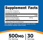 Nutricost NMNH Supplement (500mg) 60 Capsules - Reduced β-Nicotinamide Mononucleotide, Vegan, GMO-Free, Gluten-Free, 30 Servings
