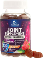 Joint Support Gummies - Glucosamine Plus Vitamin E Nature's Joint Support Supplement for Occasional Discomfort for Back, Knees & Hands - Cartilage & Joint Health & Flexibility Support - 60 Gummies