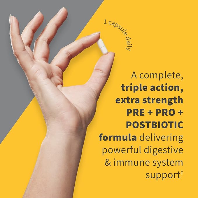 Garden of Life Dr.Formulated Pre, Post & Probiotics 100 Billion CFU Once Daily 3-in-1 Complete Probiotics,Prebiotics & Postbiotics Supplement for Women and Men-Extra Strength,30 Day Supply,(Pack of 2)