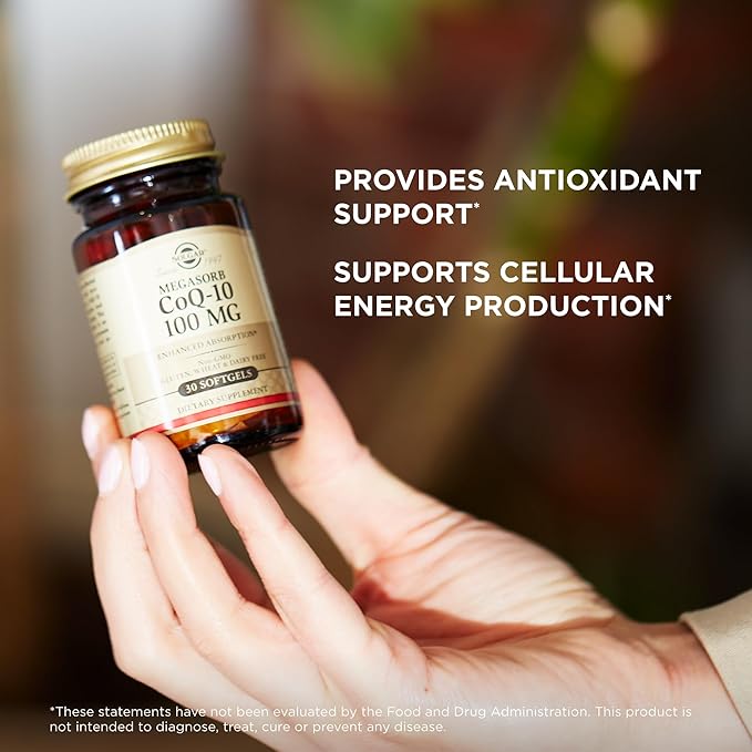 Solgar Megasorb CoQ-10 100 mg - 30 Softgels - Enhanced Absorption - Non-GMO, Gluten Free, Dairy Free - 30 Servings