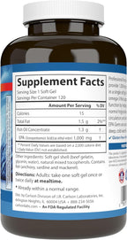 Carlson - Elite EPA Gems, 1000 mg EPA Fish Oil, Wild-Caught, Norwegian Fish Oil, Sustainably Sourced, Helps Maintain Healthy Triglyceride Levels, 120 Softgels