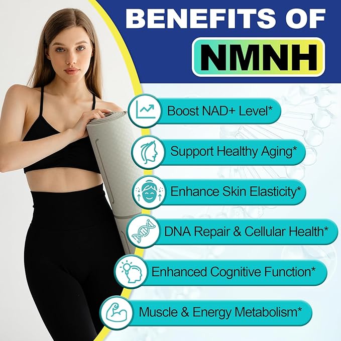 Liposomal NMNH (Dihydronicotinamide Mononucleotide) 500mg - NMN Supplement Alternative - NMNH Supplement to Boost NAD+ Levels as We Age, for Anti-Aging, Energy & Focus - 3 Packs