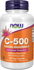 NOW Foods Supplements, Vitamin C-500 Calcium Ascorbate, Antioxidant Protection*, 100 Veg Capsules