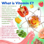 MEENCCD Organic Vitamin C Gummies for Adults, Chewable Vitamin C Gummies with Zinc for Antioxidant Support, Vegan, Non-GMO, Sugar-Free, Raspberry Flavor, 60 Count