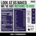 NAKED Mass - Natural Weight Gainer Protein Powder - 12LB Bulk, NSF Certified, GMO Free, Gluten Free & Soy Free. No Artificial Ingredients - 1,250 Calories per Serving
