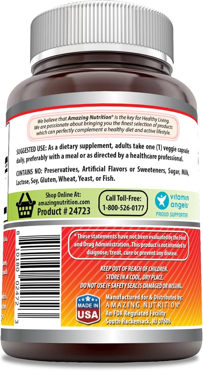 Amazing Formulas Curcumin | 700 Mg | 120 Veggie Capsules | 95% Curcuminoids | Turmeric Root Extract Supplement | Non-GMO | Gluten Free | Made in USA