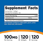 Nutricost CoQ10 Softgels (120 Servings, 100 mg Per Serving) - Better Absorption, Ultra Pure CoQ10 Supplement, Gluten Free and Non-GMO