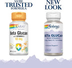 SOLARAY Beta Glucan with Vitamin C 10 mg | from Bakers Yeast | Healthy Immune System Function Support | 60 VegCaps