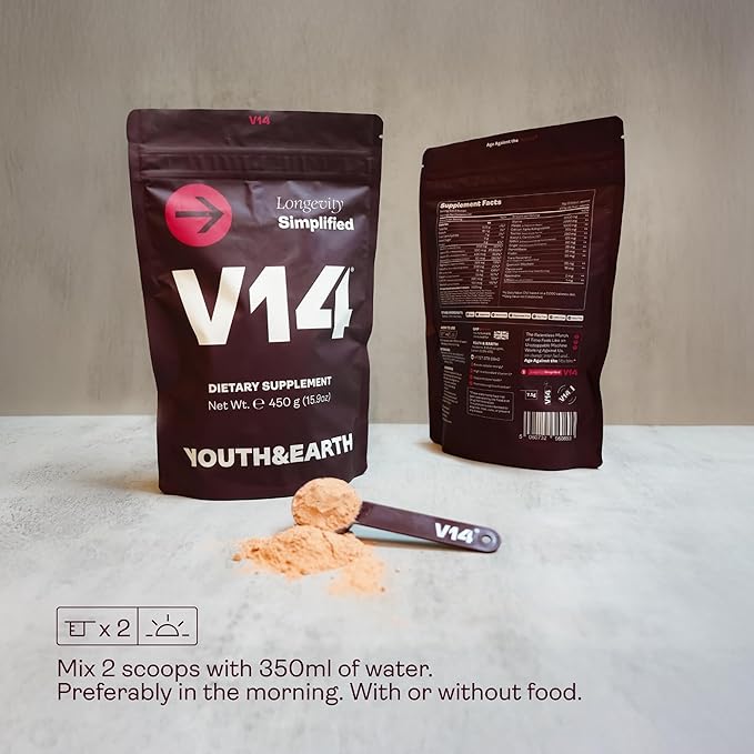Youth & Earth V14 Reds Powder | NMNH, Spermidine, Magnesium Blend | Daily Wellness Powder | Gluten Free, Soy Free, Non-GMO | 30 Servings