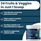 BIOHM Super Greens, Green Superfood Powder (8.5 Oz, 30 Servings) Antioxidant Veggie Powder & Smoothie Mix, 34 Superfoods & Spirulina, Digestive Enzymes, Prebiotics and Probiotics, Mixed Berry Flavor