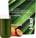Huel Daily Greens Peach Passionfruit | Superfood Greens Powder | 91 Vitamins, Minerals, and Wholefood-Sourced Ingredients | Adaptogens, Antioxidants, Gut-Friendly Probiotics | 30 Servings