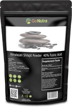 Go Nutra Shilajit Powder Pure Himalayan Shilajit 40% Fulvic Acid Trace Minerals - 4oz.