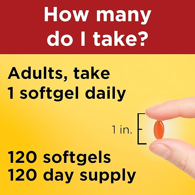 Nature Made CoQ10 100mg Softgels, Dietary Supplement for Heart Health Support, 120 Softgels, 120 Day Supply