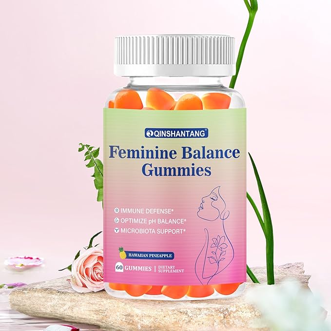 Feminine Balance Gummies for Women pH, Premium Balance Supplement for Women, Sugar Free Hawaiian Pineapple and Probiotic | Boost pH Health & Immune Support | Vegan, Gluten-Free, 60 Count