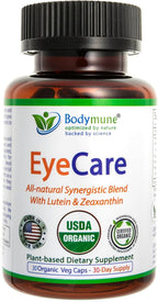 Advanced EyeCare | USDA Organic Eye Health Supplement with Lutein & Zeaxanthin | Maqui, Goji & Sea Buckthorn Extracts | 30-Day Supply | Vegan, Non-GMO, Made in USA