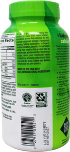 VitaFusion Calcium 500 mg Dietary Supplement Gummies Natural Fruit and Cream Flavors - 100 ct, Pack of 2