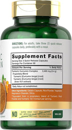 Carlyle Turmeric Curcumin Supplement | 180 Powder Capsules | Herbal Complex | Non-GMO, Gluten Free Formula