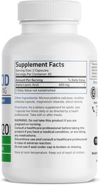 Bronson Alpha Lipoic Acid 600mg Free Radical Scavenger Supports Antioxidant Health - Non-GMO, 120 Vegetarian Capsules (60 Servings)
