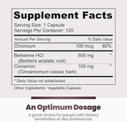 Simply Natures Pure Premium Berberine HCl 500mg - 120 Capsules - Cardiovascular Gastrointestinal Immune Support - Chromium Cinnamon (Pack of 3)