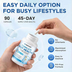 All-in-1 Gut Health with Probiotics, Prebiotics, Postbiotics & Digestive Enzymes for Women & Men, Complete Gut Health & Digestive Support Supplement, Immune Health Support, 90 Capsules