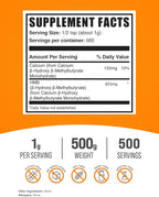 BulkSupplements.com HMB Powder - as Calcium HMB, Beta-Hydroxy Beta-Methylbutyrate - HMB Powder Supplements, Gluten Free - 1g per Serving, 500g (1.1 lbs) (Pack of 1)