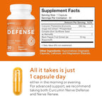NERVE RENEW Curcumin Nerve Defense with Meriva Curcumin Phytosome for Complete Nerve Nourishment and Comfort - Optimized Curcumin with Black Pepper Extract - 30 Capsules